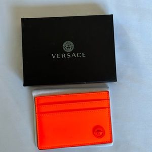 Versace card holder - neon orange